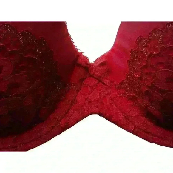 Victoria's Secret Body by Victoria Lined Demi bra 34C underwire red lace - Picture 2 of 12